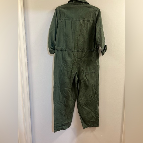16. Universal Thread™ Women's Long Sleeve Button-Front Boilersuit - Green - Picture 8 of 15
